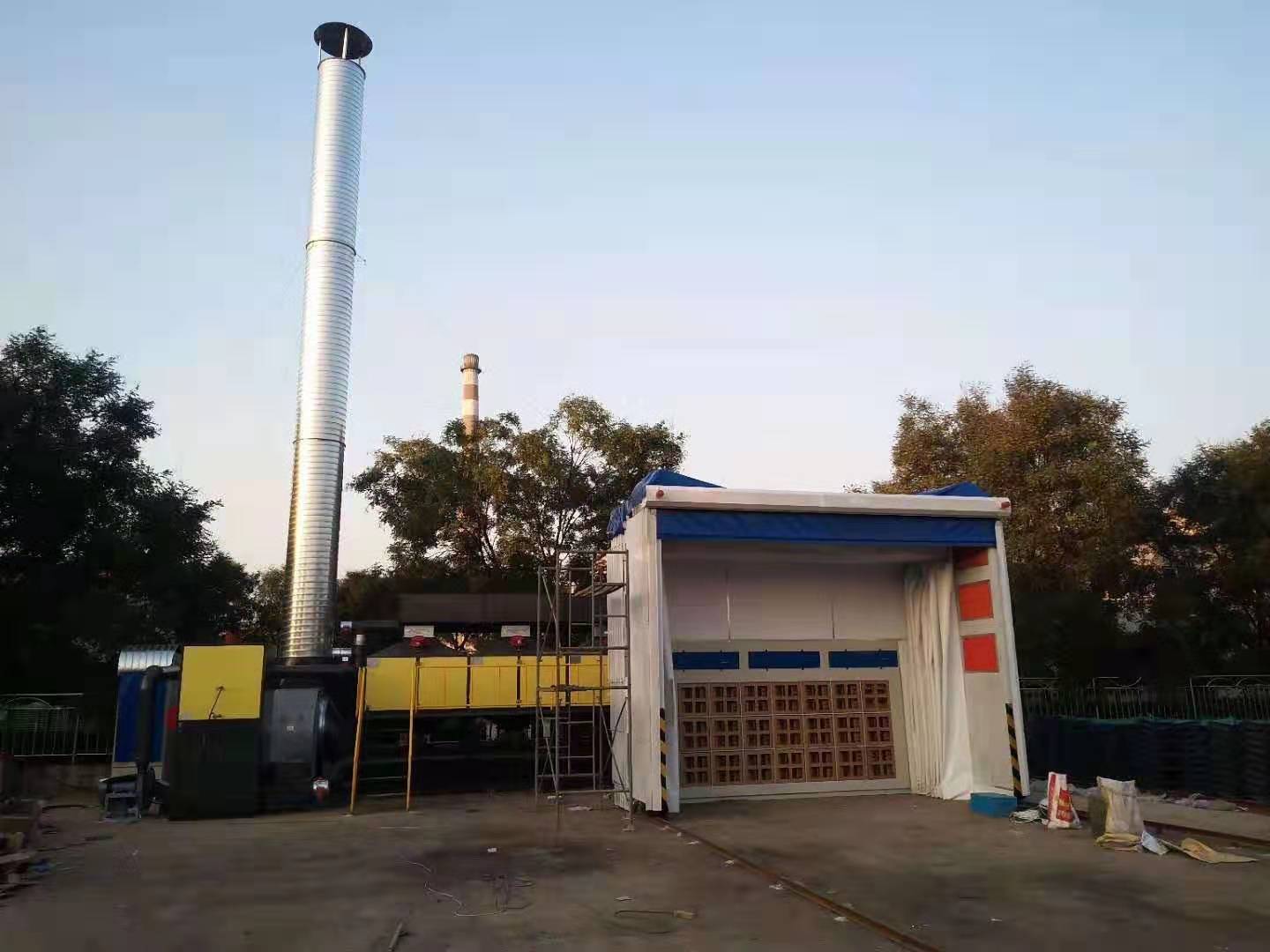 某某（mǒu）機械廠移動伸縮房+催化燃燒治（zhì）理噴漆廢