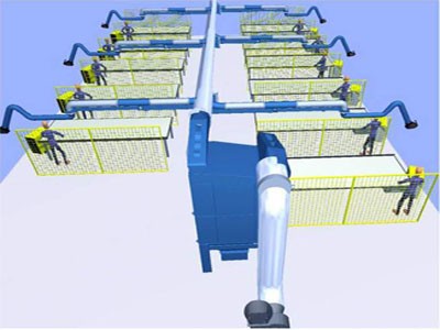 電焊（hàn）車間集中除塵